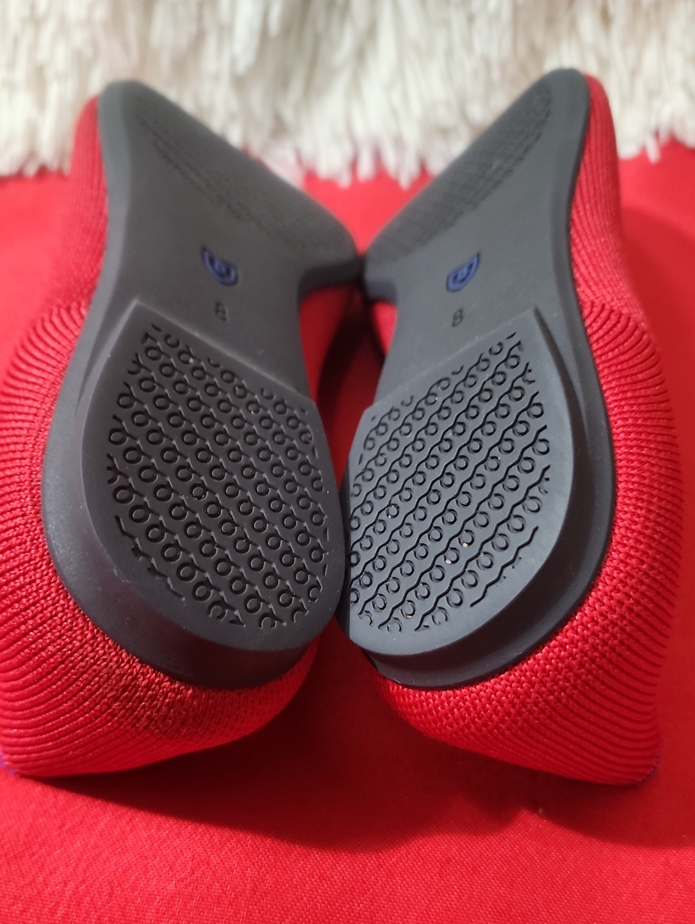 Rothy's Red Rounded-Toe Ballet Flats - Picture 6 of 8